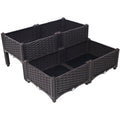 4 Piece Raised Garden Bed with Legs and Self-Watering Feature - Polypropylene