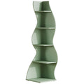5-tier wavy corner bookshelf and plant stand