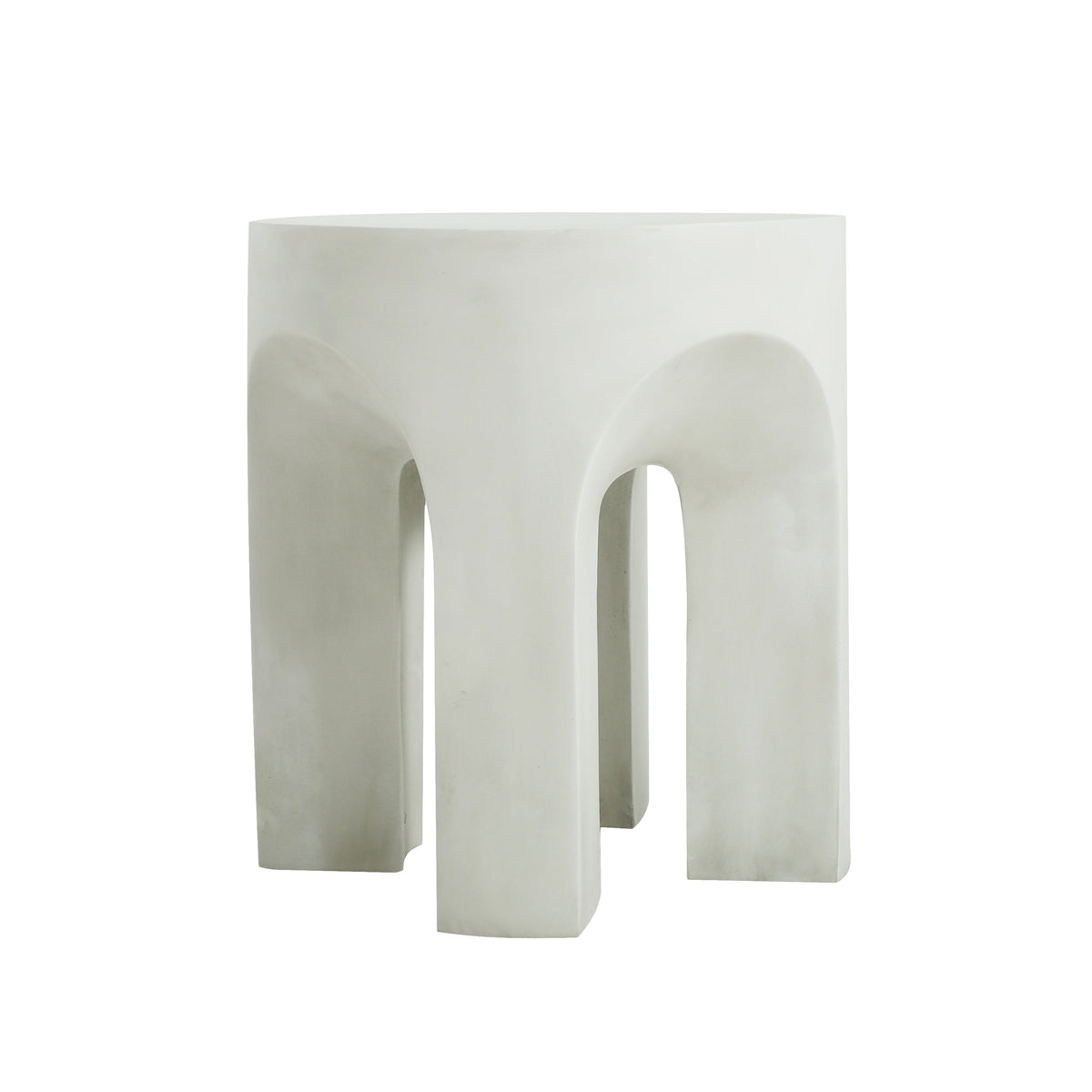 Outdoor MGO Round Top Side Table in Antique White, view 3