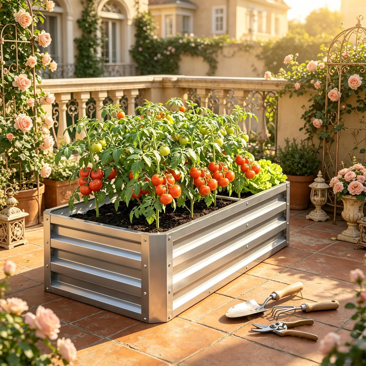 Galvanized Raised Garden Bed, 4' x 2' x 1', view 2