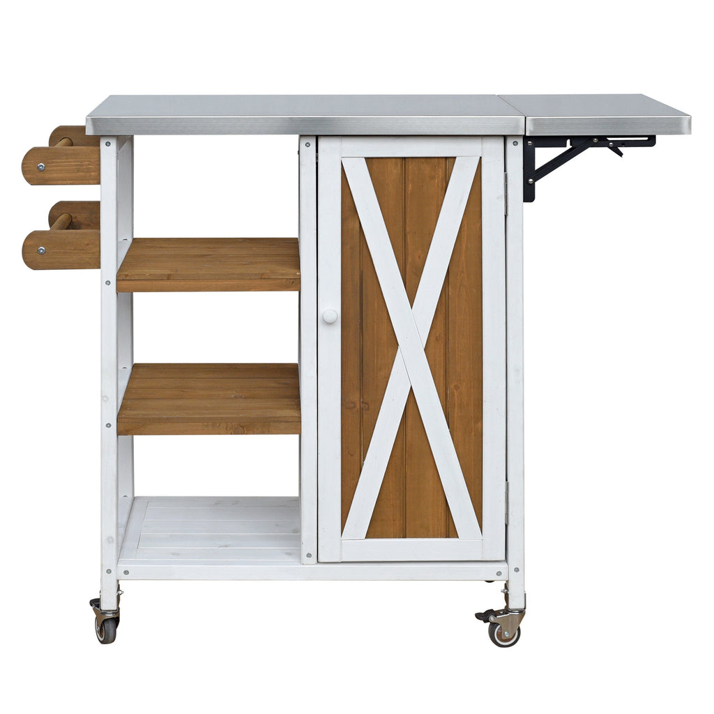 Foldable Outdoor Kitchen Island Patio Prep Station, view 4