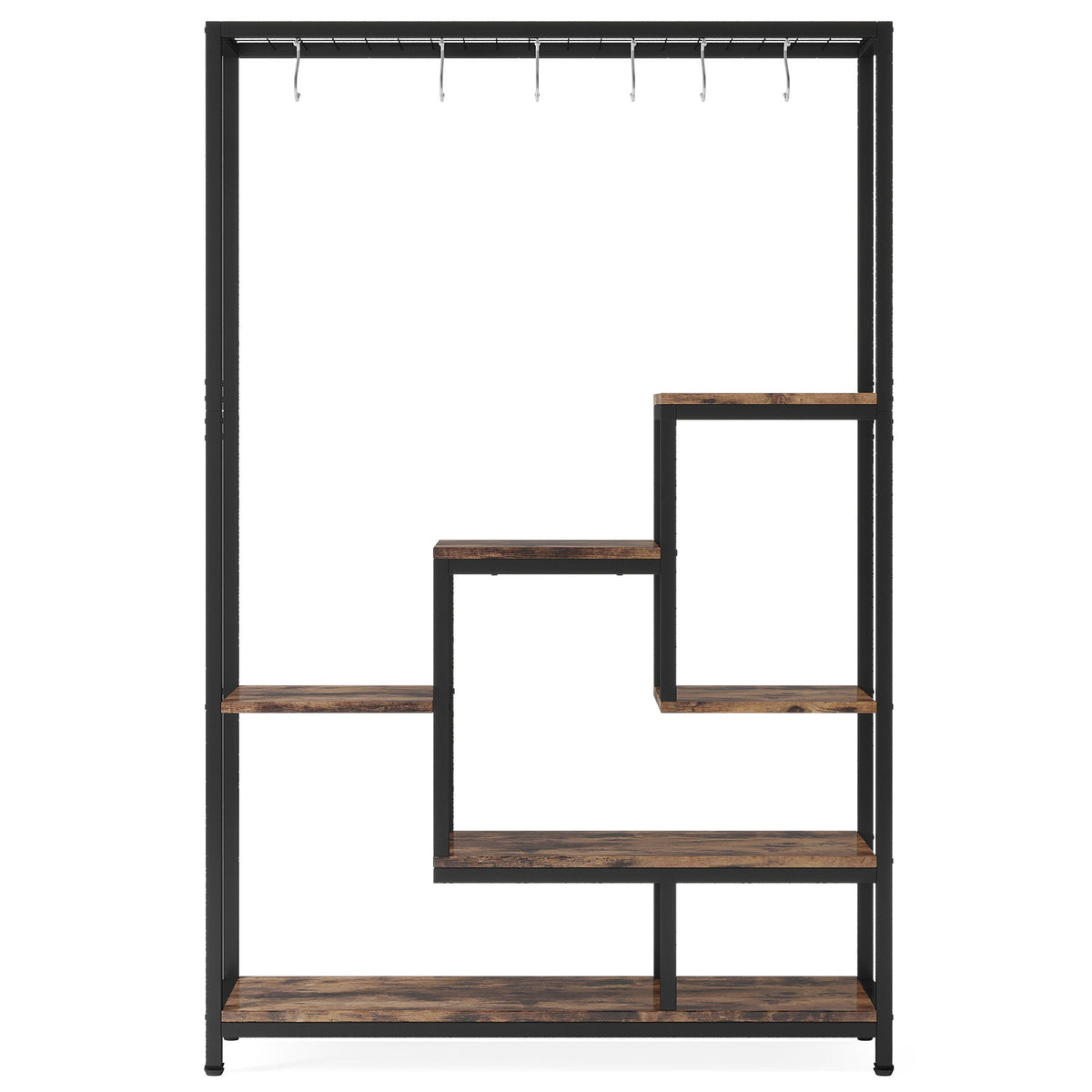 5-tier ladder plant stand with 6 hooks, view 10