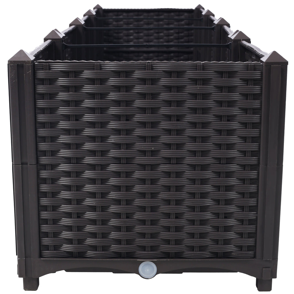Deep Raised Garden Bed Plastic Planter Box with Self-Watering System - Polypropylene, view 7