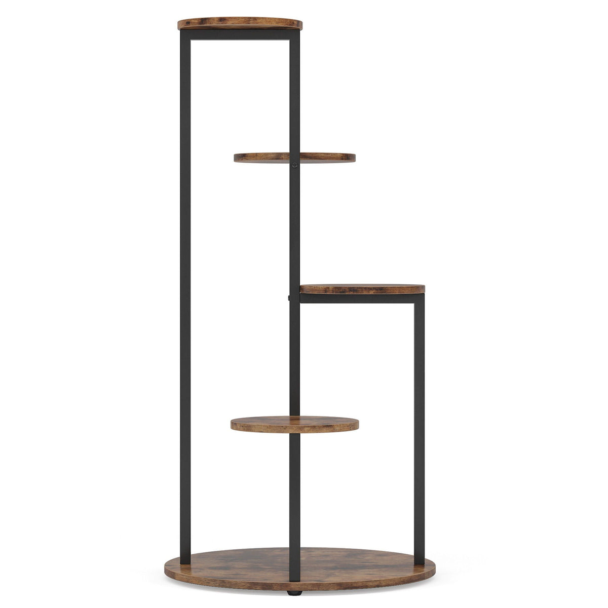 4-tier corner plant stand, rustic brown, view 7