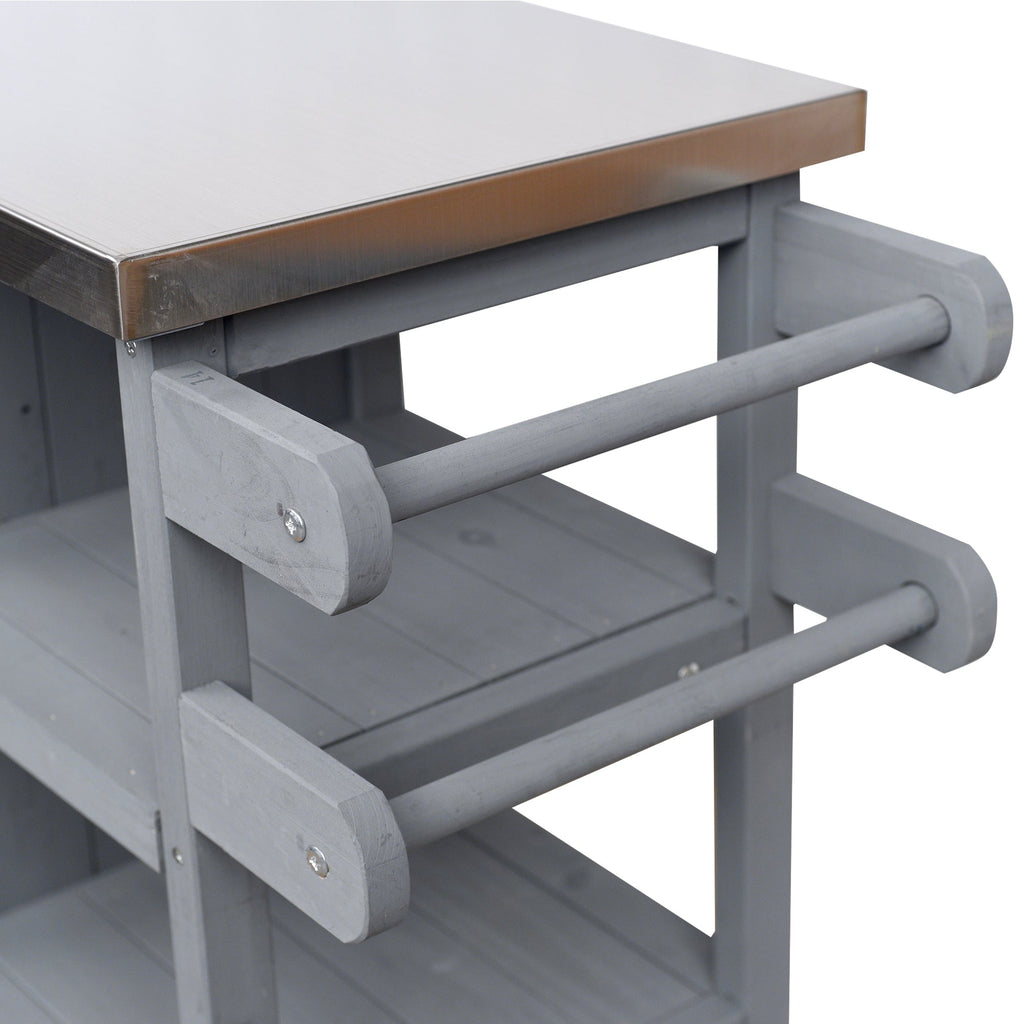 Foldable Outdoor Kitchen Island Patio Kitchen Cart, view 15