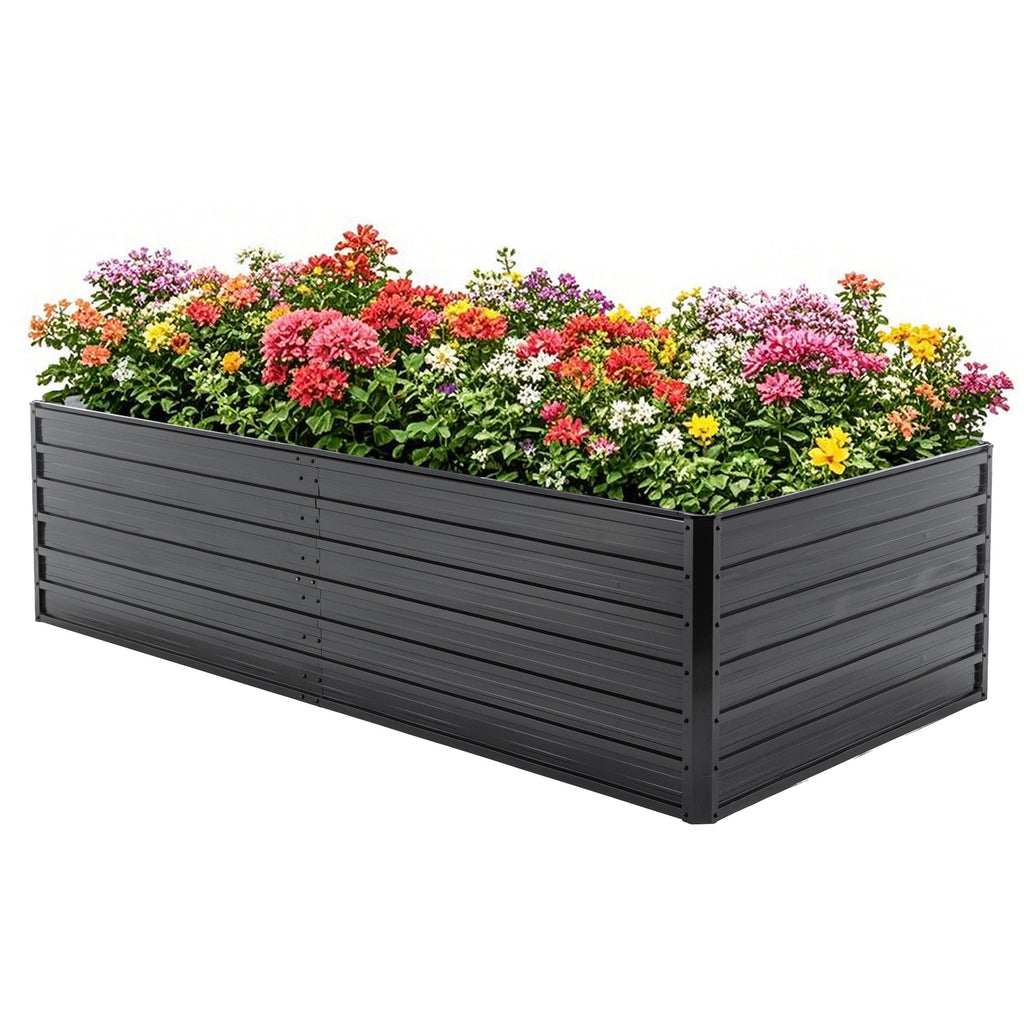 Metal Raised Garden Bed Outdoor 7.2x3.6x2 FT Galvanized Raised Garden Bed Kit, view 9