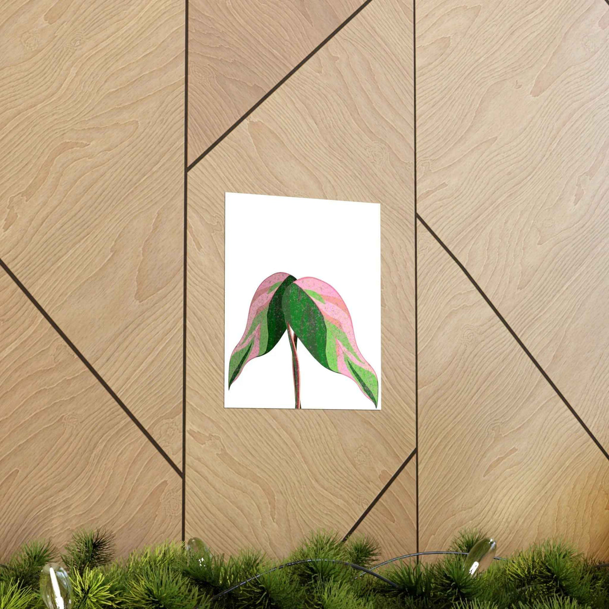 Pink Princess Philodendron Botanical Print – Unframed Wall Art, view 5