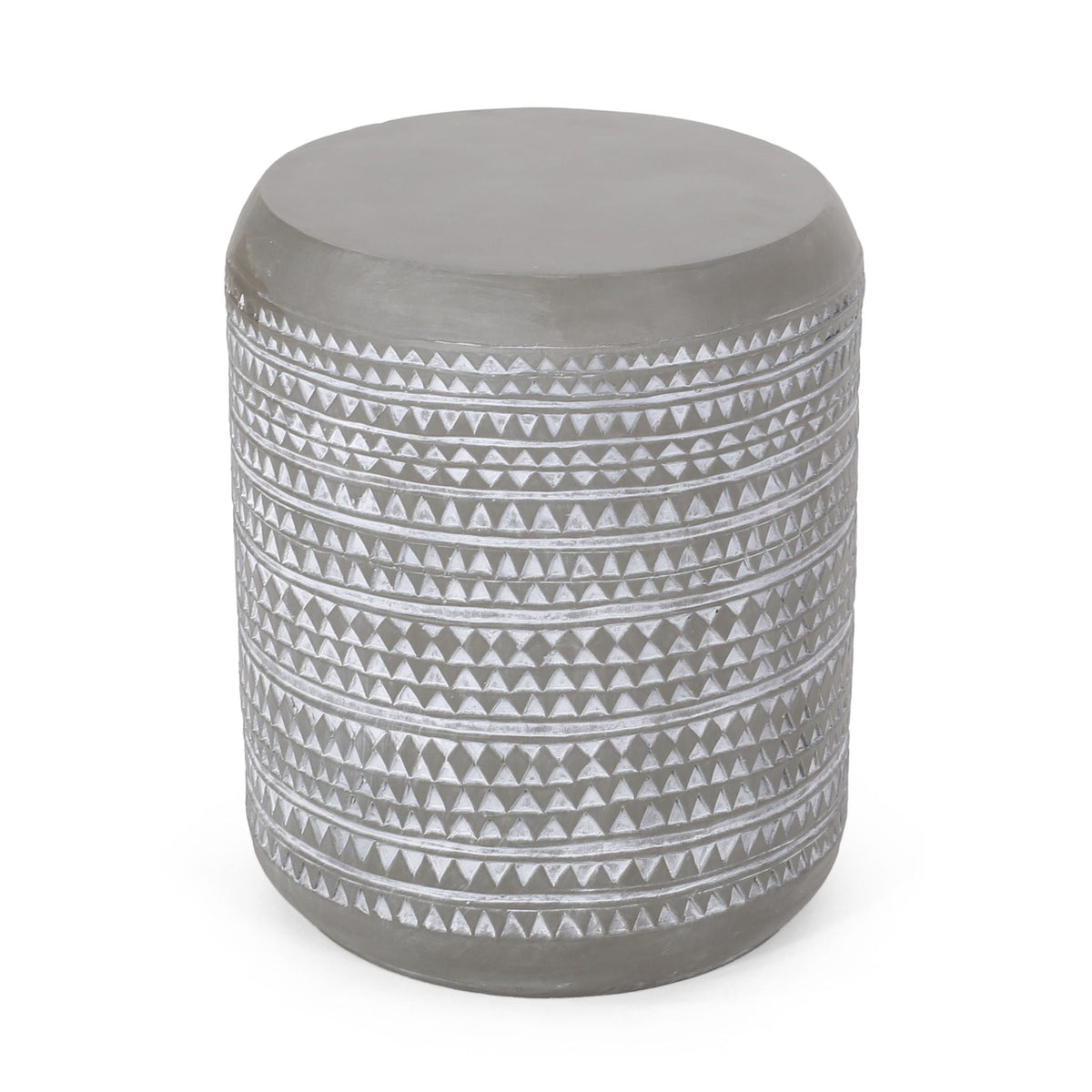 Outdoor Side Table With Cylindrical Shape - White, view 4