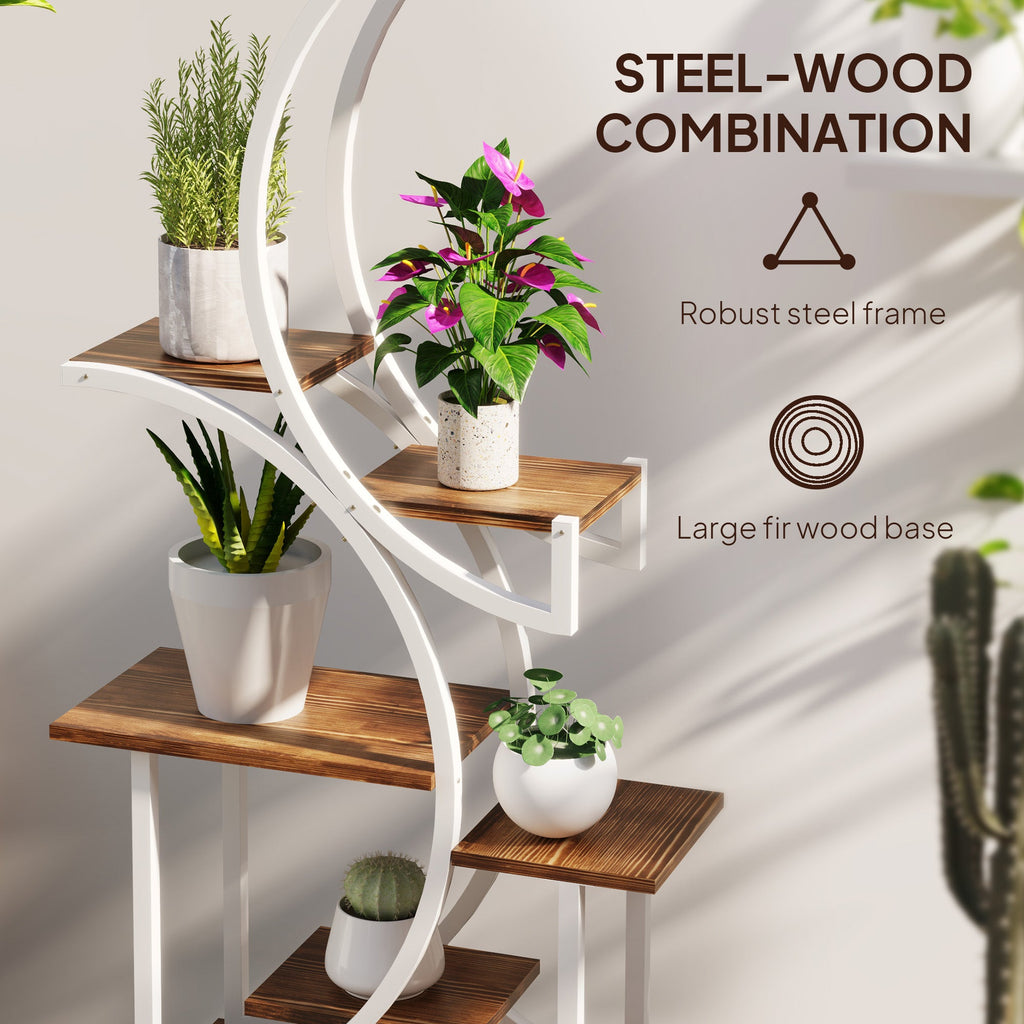Outsunny 8-tier S-shaped plant stand, view 6