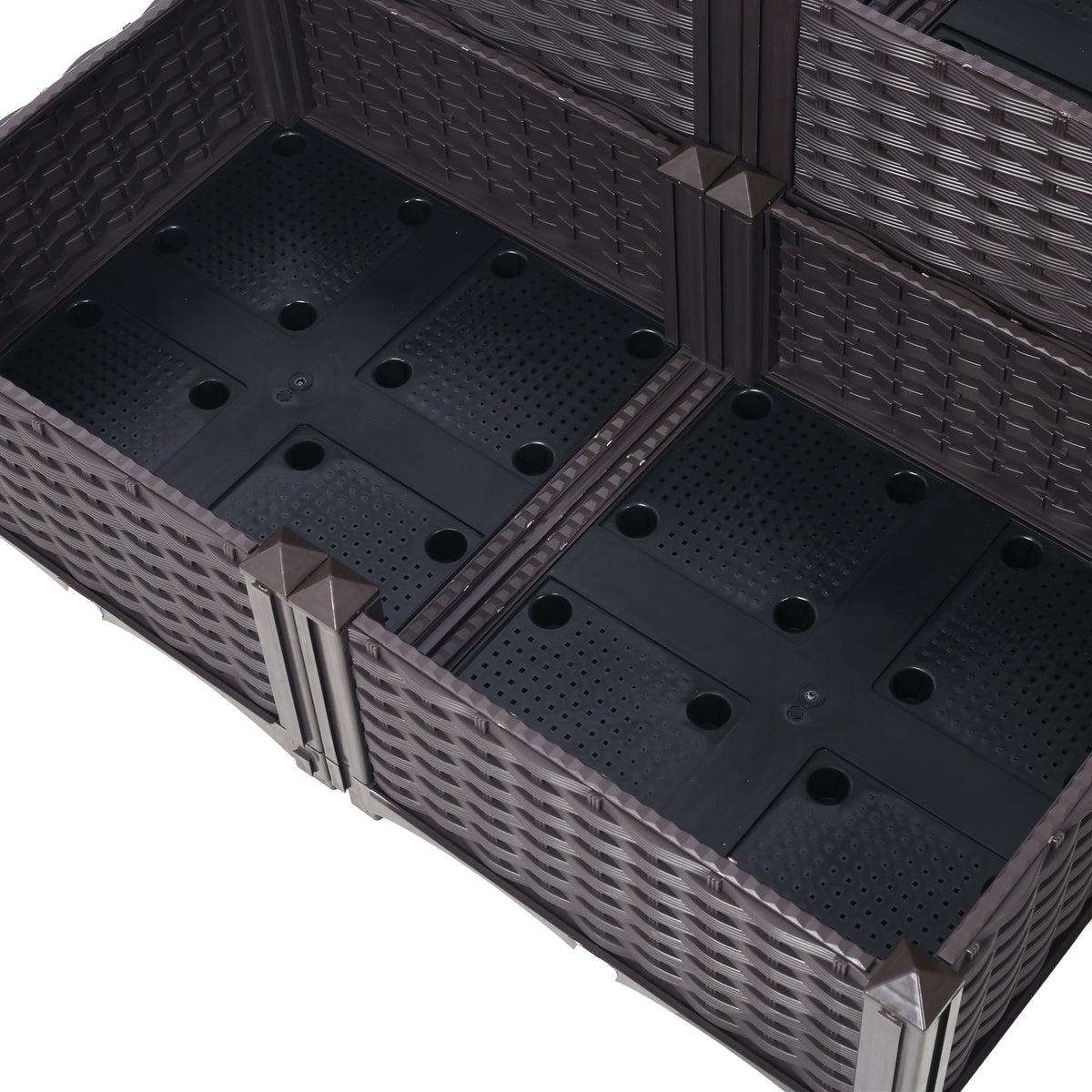 4 Piece Raised Garden Bed with Legs and Self-Watering Feature - Polypropylene, view 8