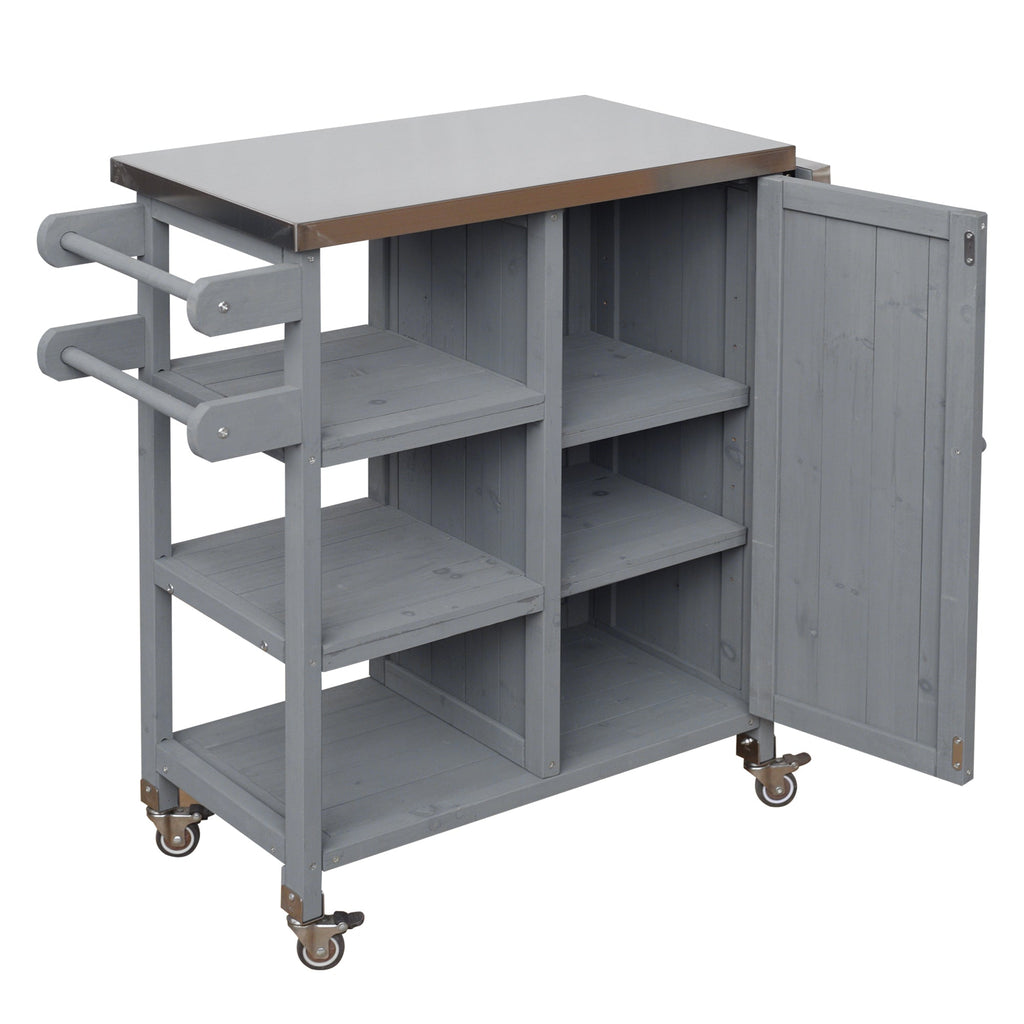 Foldable Outdoor Kitchen Island Patio Kitchen Cart, view 9