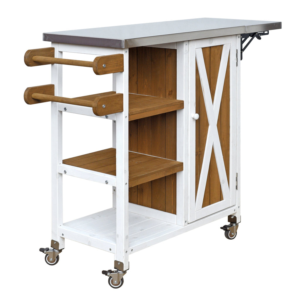Foldable Outdoor Kitchen Island Patio Prep Station, view 11