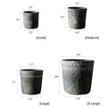 Black Pottery Cement Planter, view 7