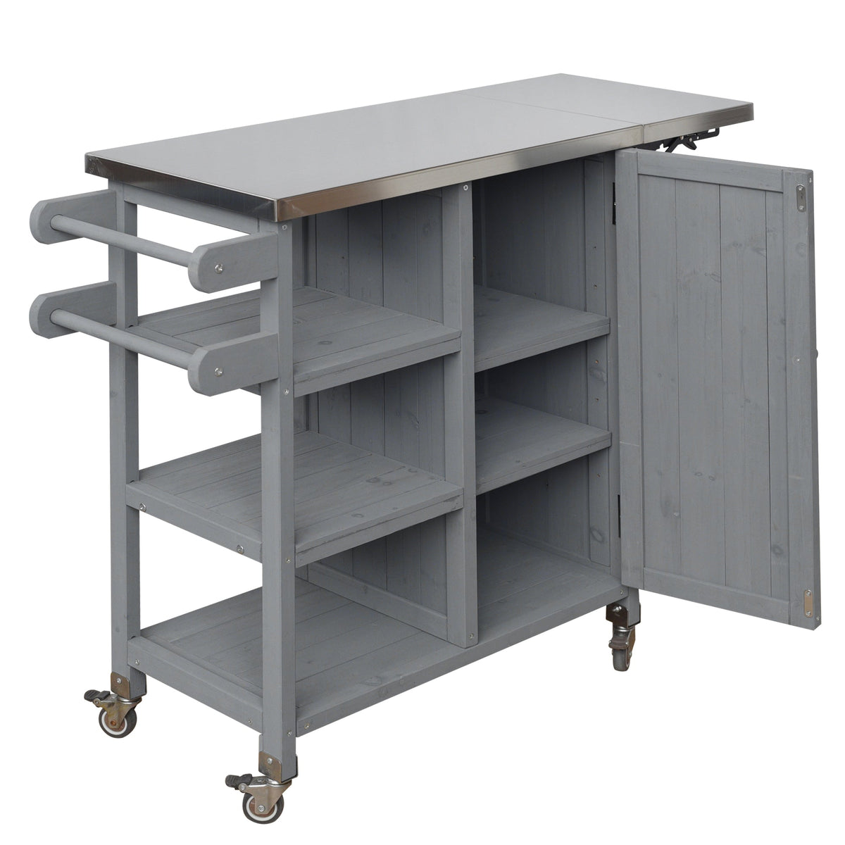 Foldable Outdoor Kitchen Island Patio Kitchen Cart, view 10