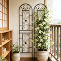 2 Pack Peacock Metal Garden Trellis