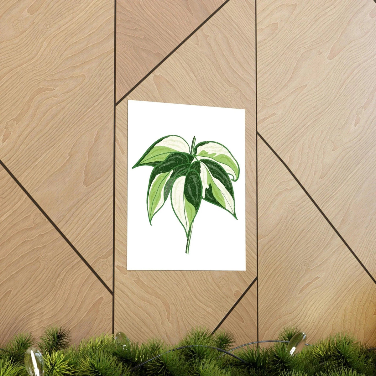 Philodendron Cream Splash Botanical Print – Unframed Wall Art, view 13