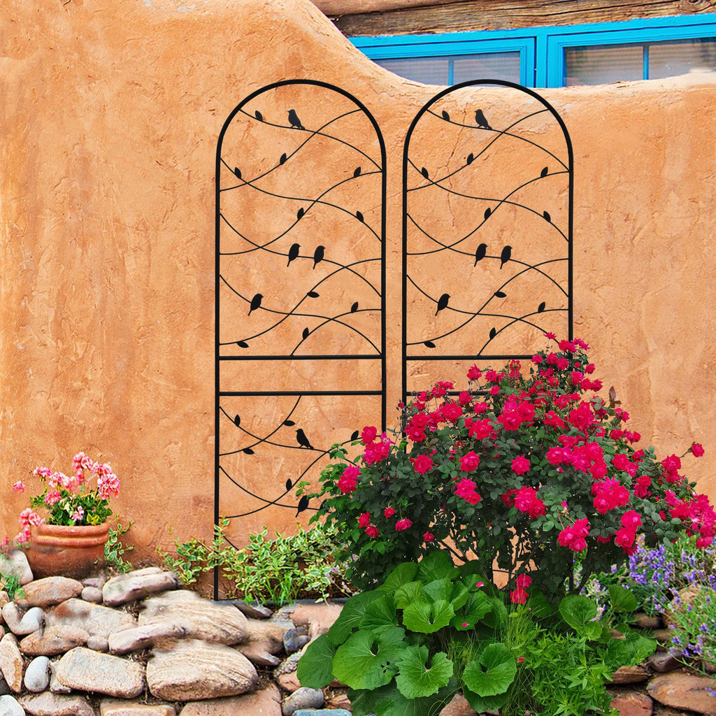 2 Pack Metal Garden Trellis 71" x 19.7" Rustproof Outdoor Plant Support, view 7