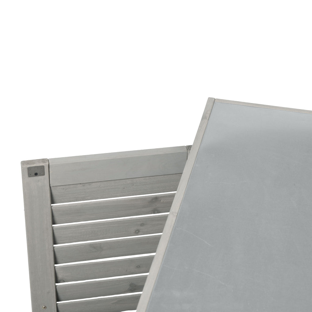 Potting Bench With Storage Cabinet And Metal Table Top For Outdoor