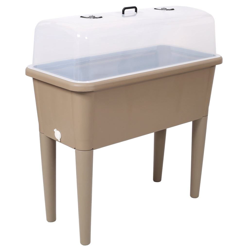 2-Pack Raised Garden Beds with Greenhouse Lids & Removable Legs, view 2