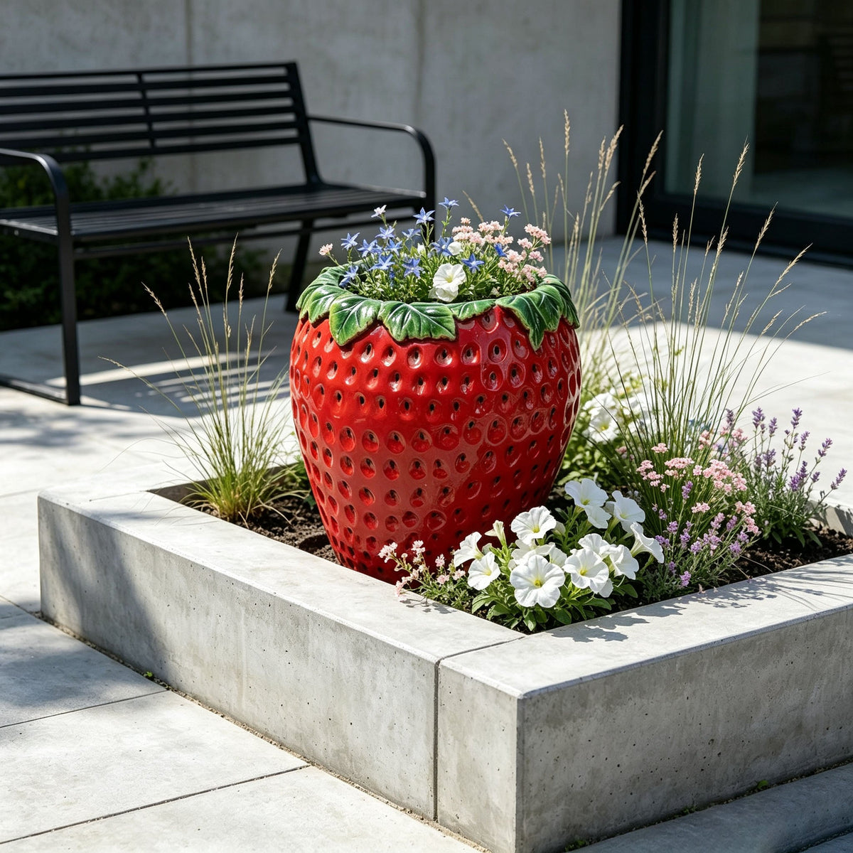 15'' Tall Strawberry Shaped Planter Pot, view 10