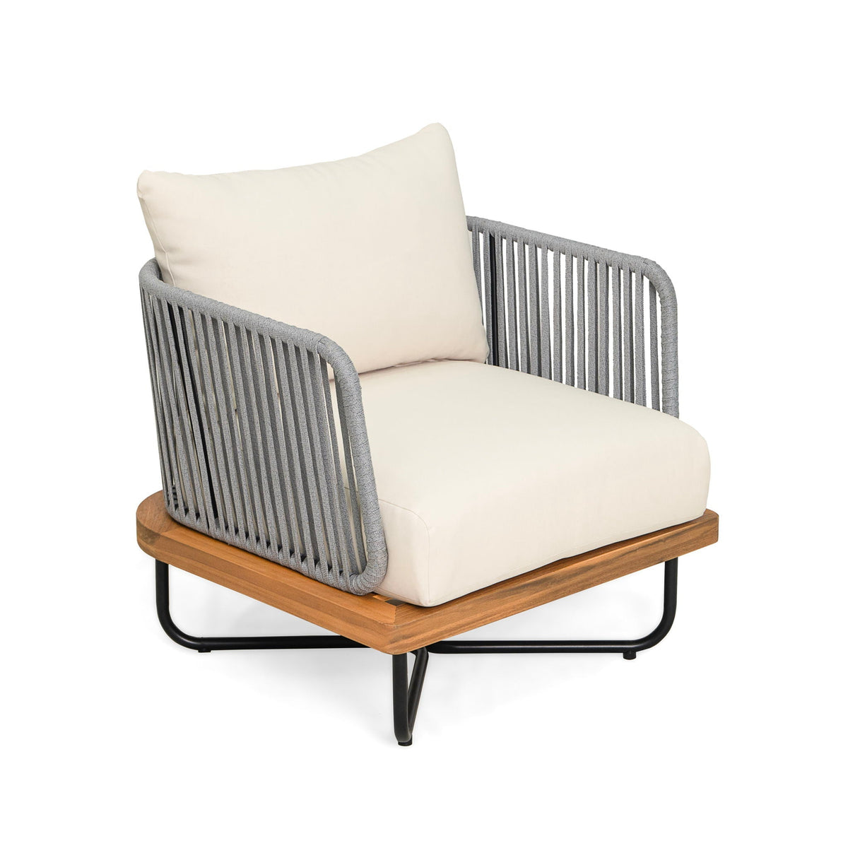 Lucca Outdoor Acacia Wood Chair, view 12