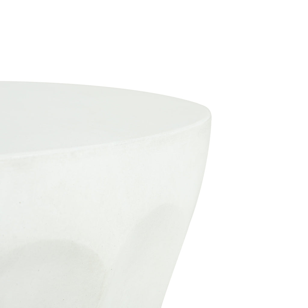 Outdoor Round Concrete Antique White Side Table, view 4