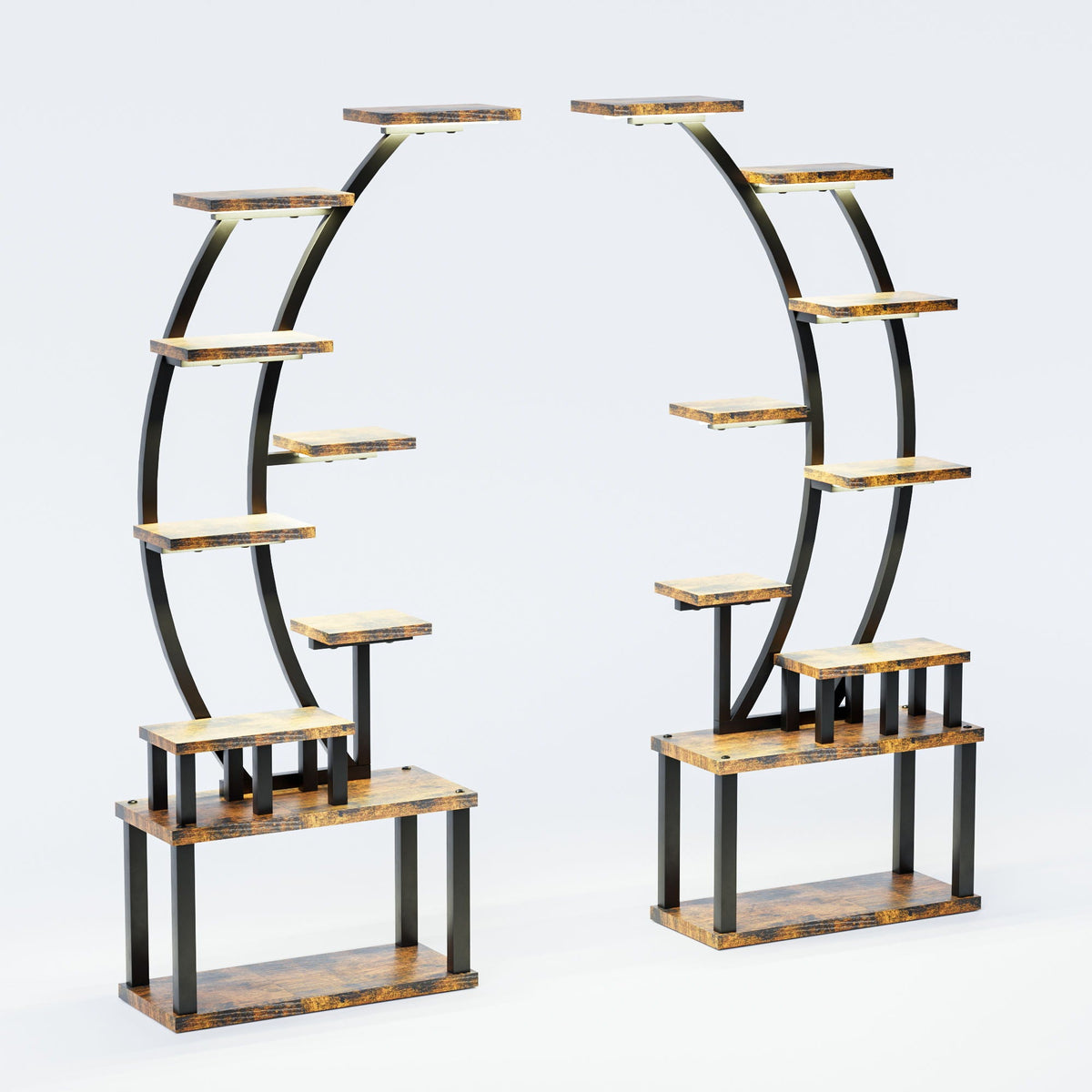 9-tier plant stand with 5 adjustable grow lights, view 2