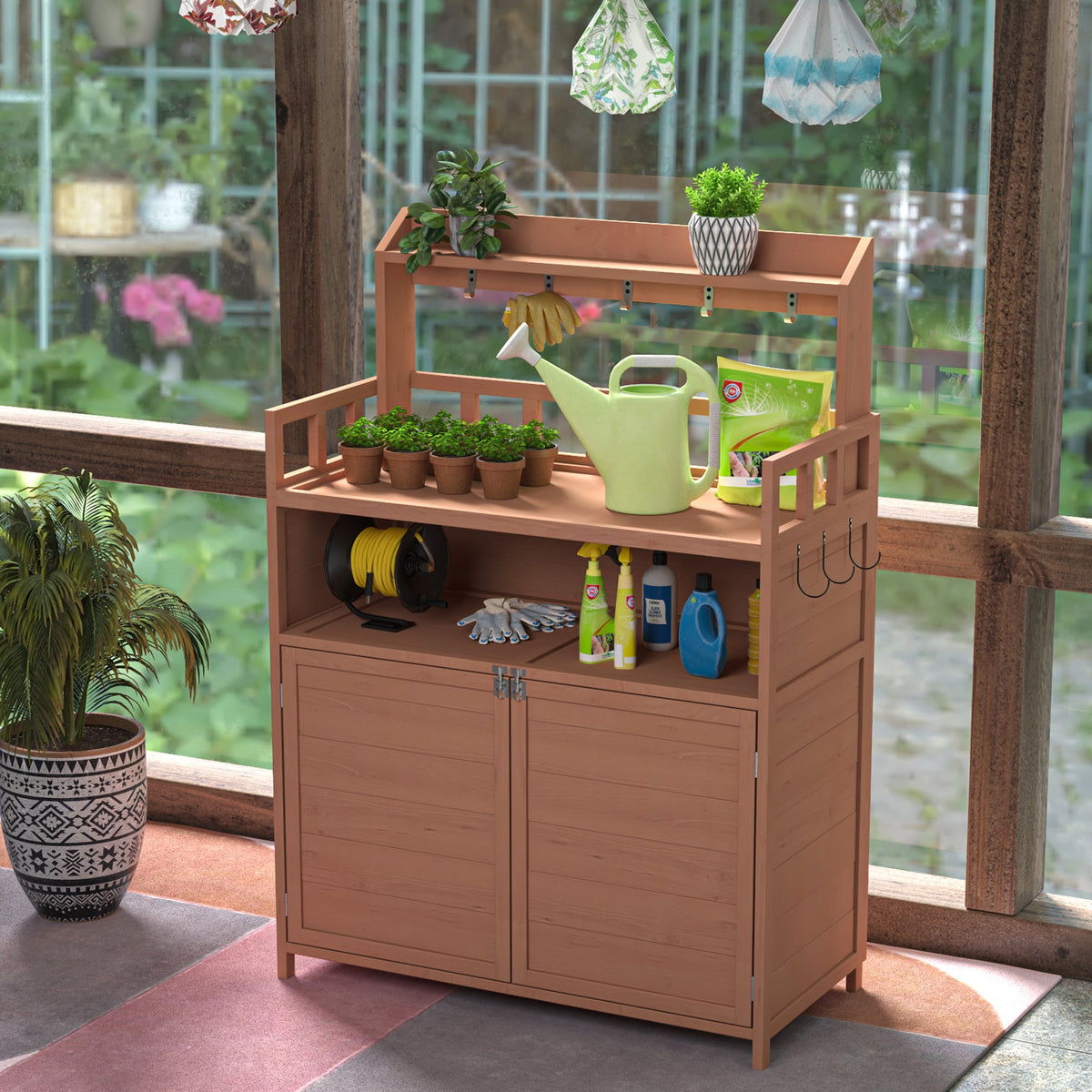 Potting Bench Outdoor Gardening Table, view 3