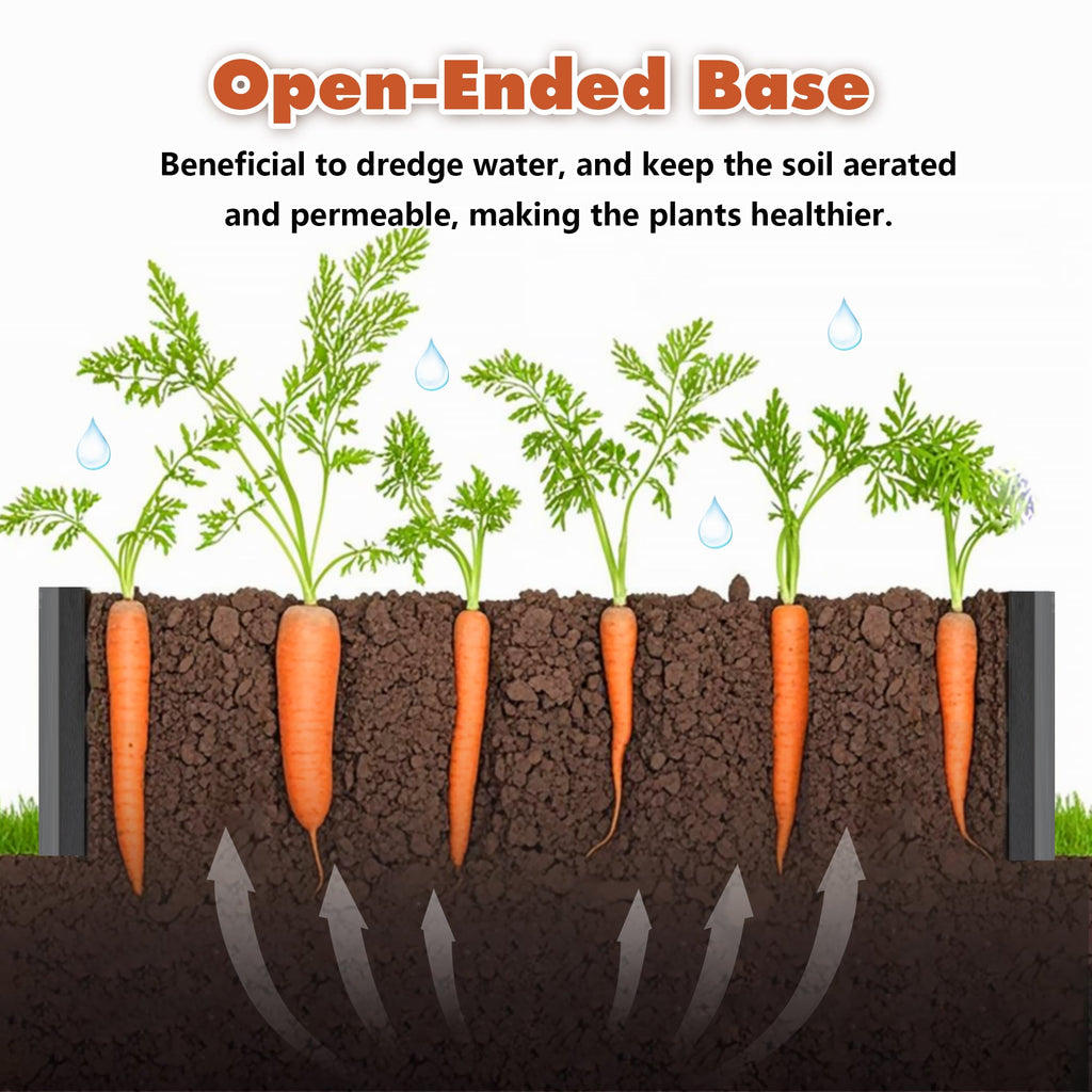 2 Pack Metal Raised Garden Bed Kit Outdoor - 8x4x2 FT Galvanized Planter Boxes Set, view 6