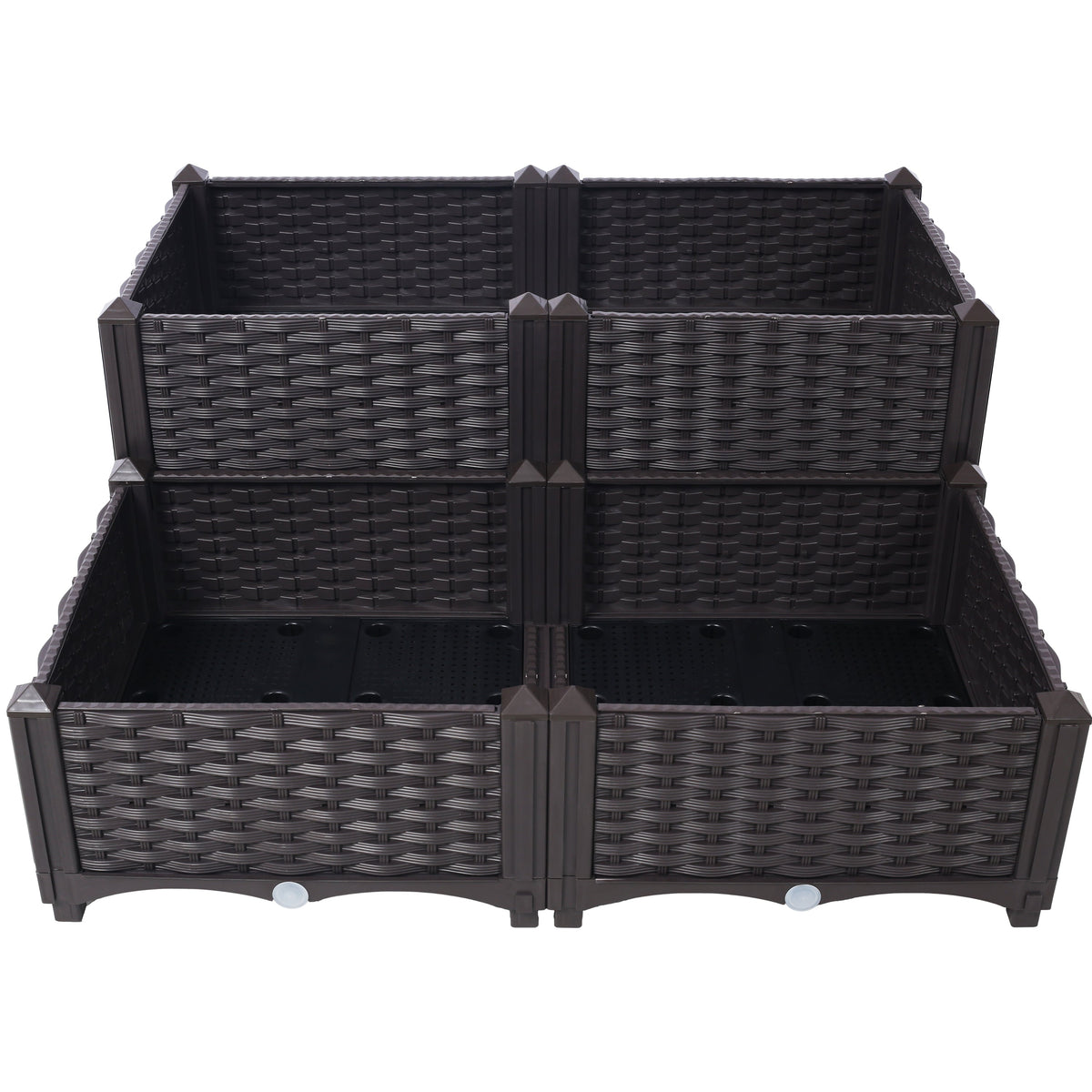 4 Piece Raised Garden Bed with Legs and Self-Watering Feature - Polypropylene