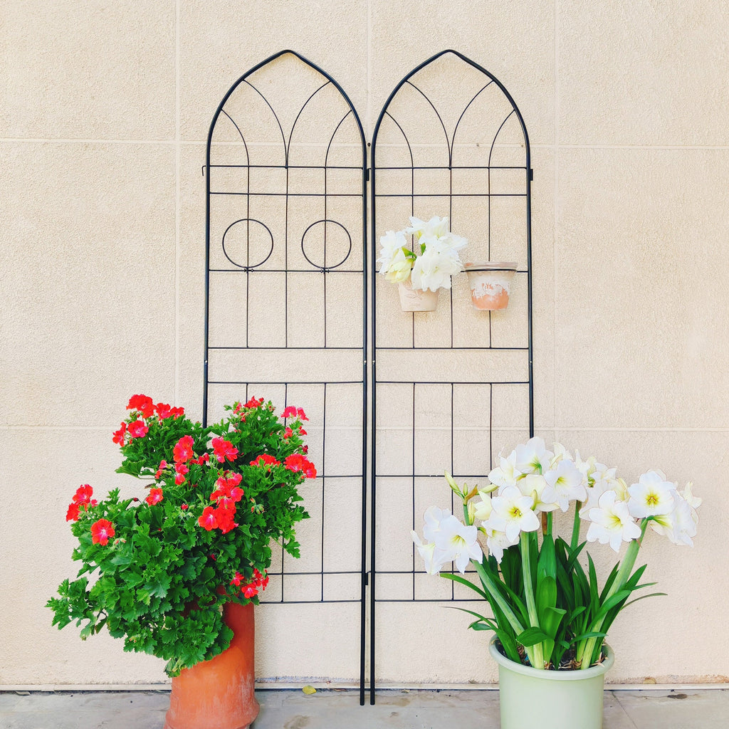 4 Pack Rustproof Iron Garden Trellis Panels, view 6