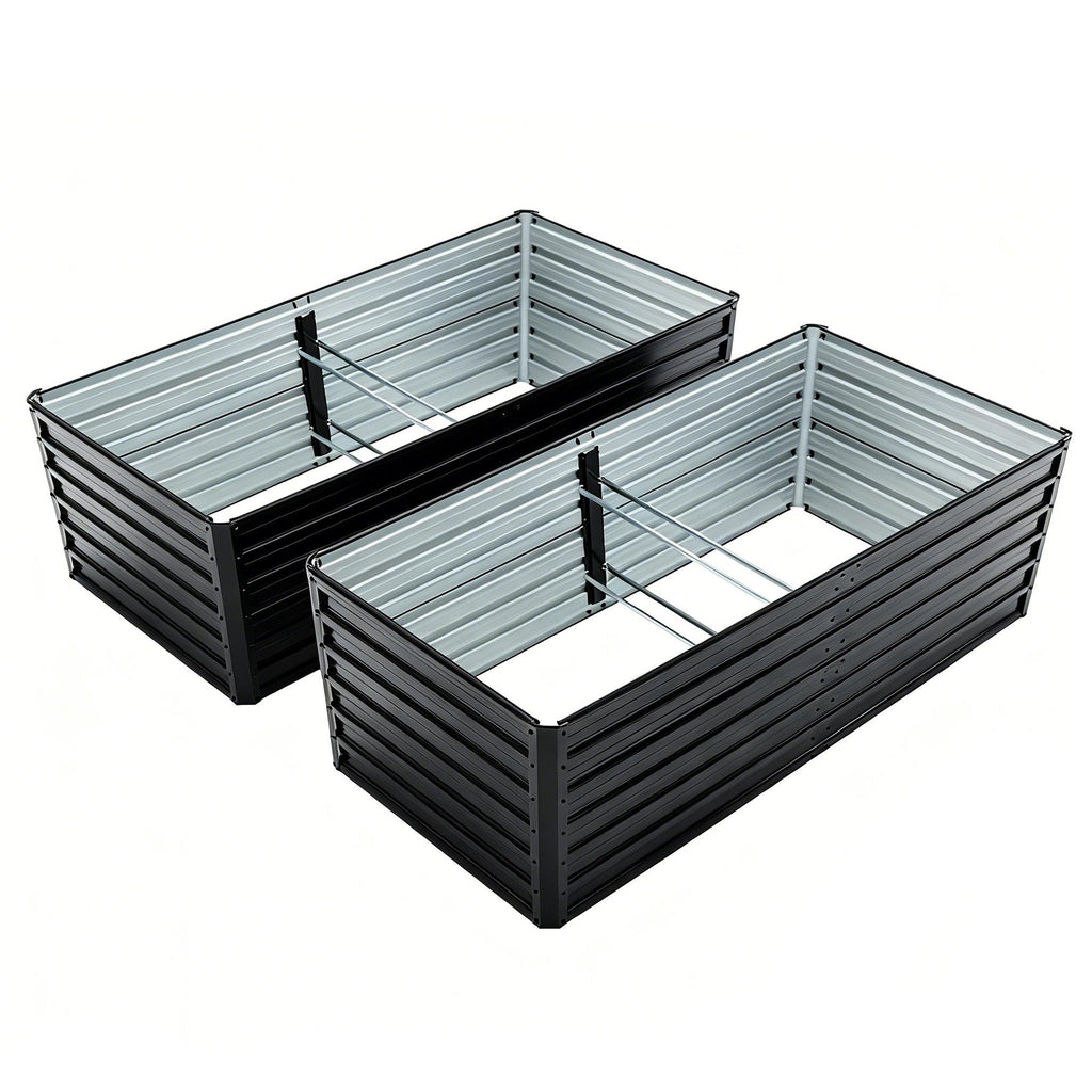 2-Pack 6x3x2 FT Galvanized Metal Raised Garden Beds, view 8