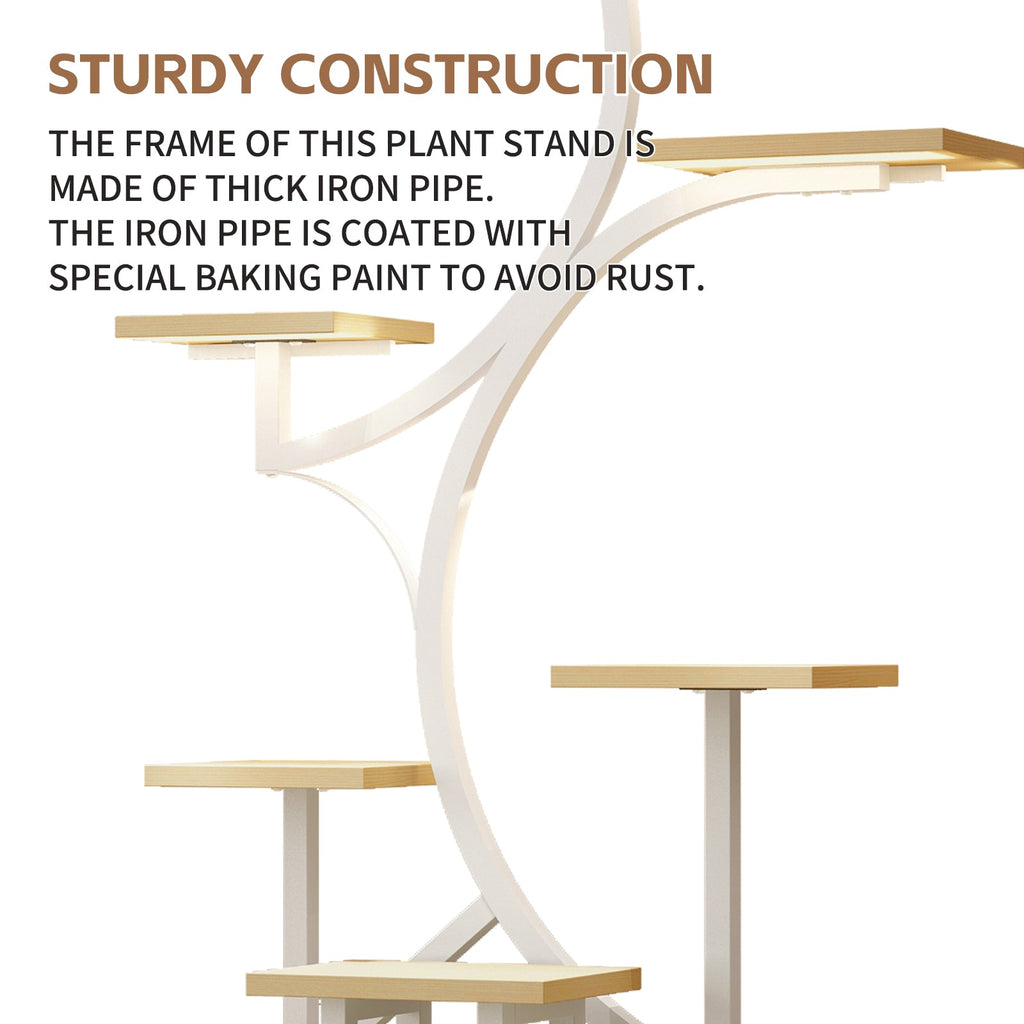 62" 8-tier plant stand with grow lights, view 10