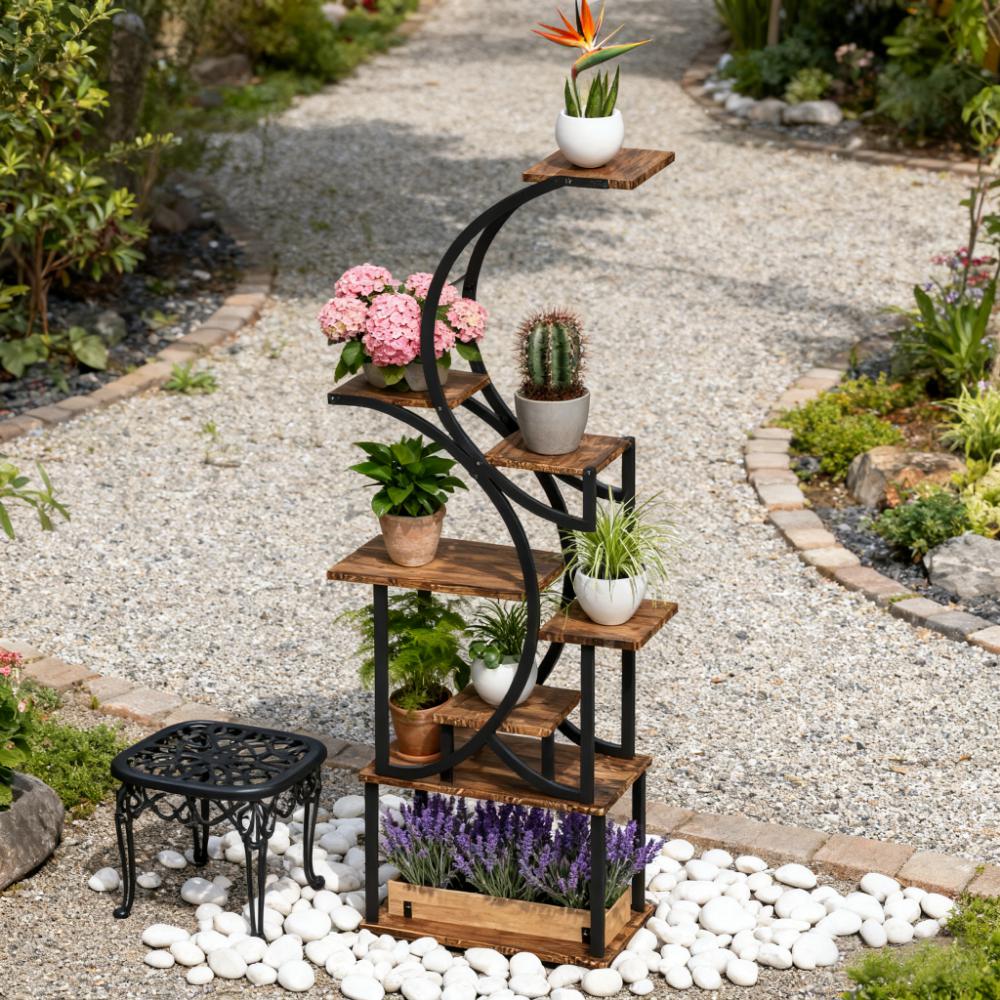 S-shaped 8-tier plant stand, view 8