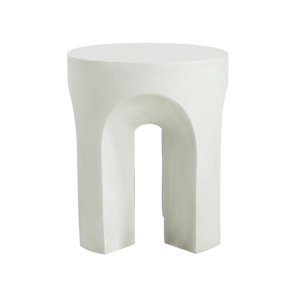 Outdoor MGO Round Top Side Table in Antique White, view 9