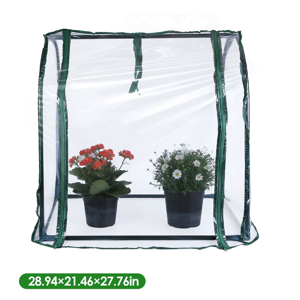 Tabletop Mini Greenhouse with Zippered Door – Portable Seed-Starting Tent, view 3