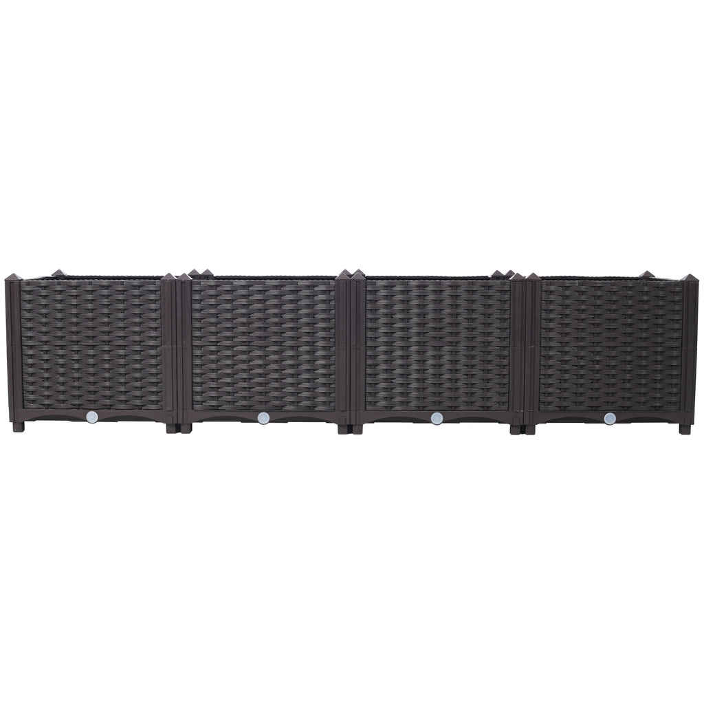 Deep Raised Garden Bed Plastic Planter Box with Self-Watering System - Polypropylene, view 5