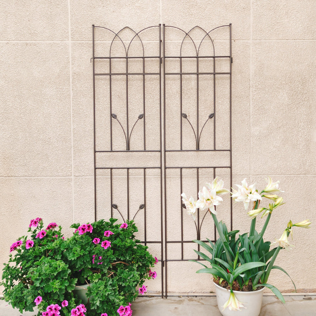 2 Pack Metal Garden Trellis – Brown or Black, view 10