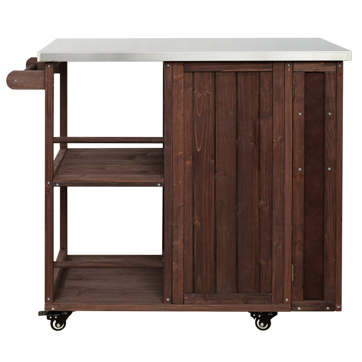 Outdoor Kitchen Island Fir Wood Prep Station, view 11