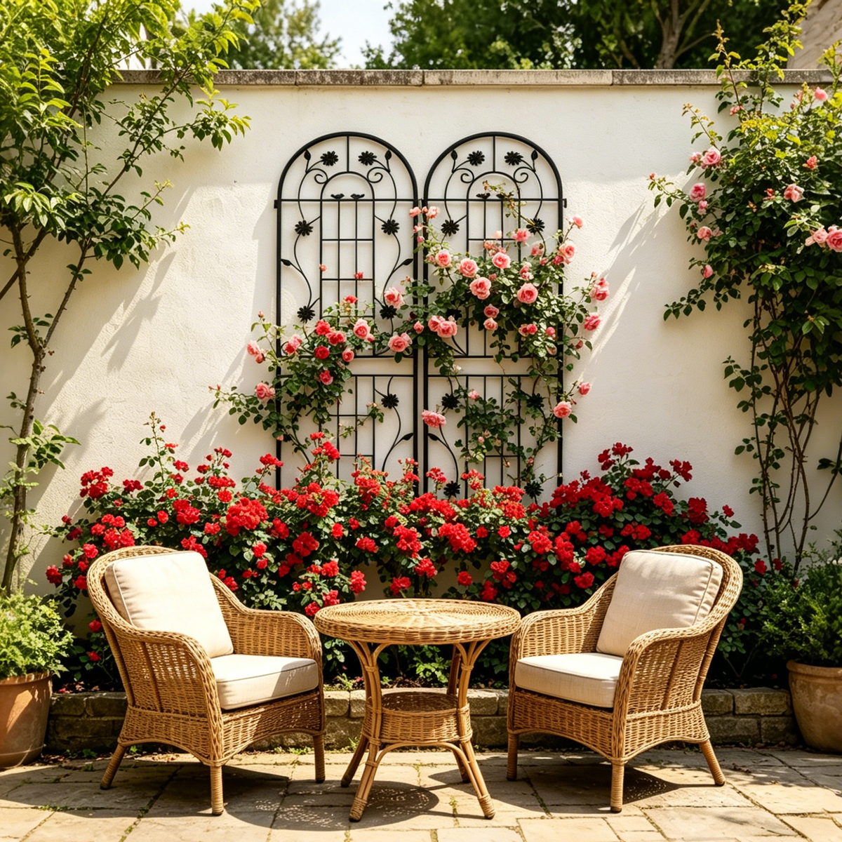 2 Pack Metal Garden Trellis 86.7" x 19.7" Rustproof Trellis for Climbing Plants, view 6