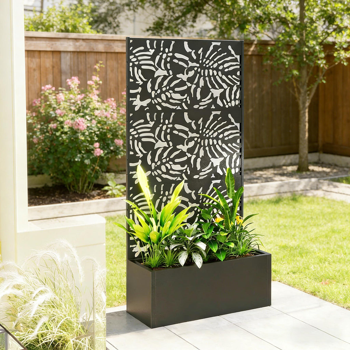 Trellis Planter with Spacious Metal Box and Efficient Drainage, view 5