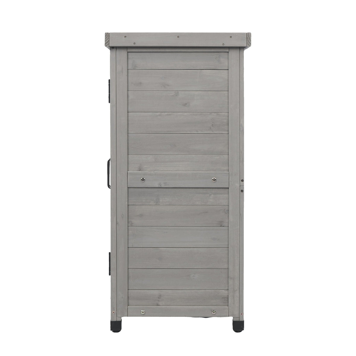Potting Bench With Storage Cabinet And Metal Table Top For Outdoor