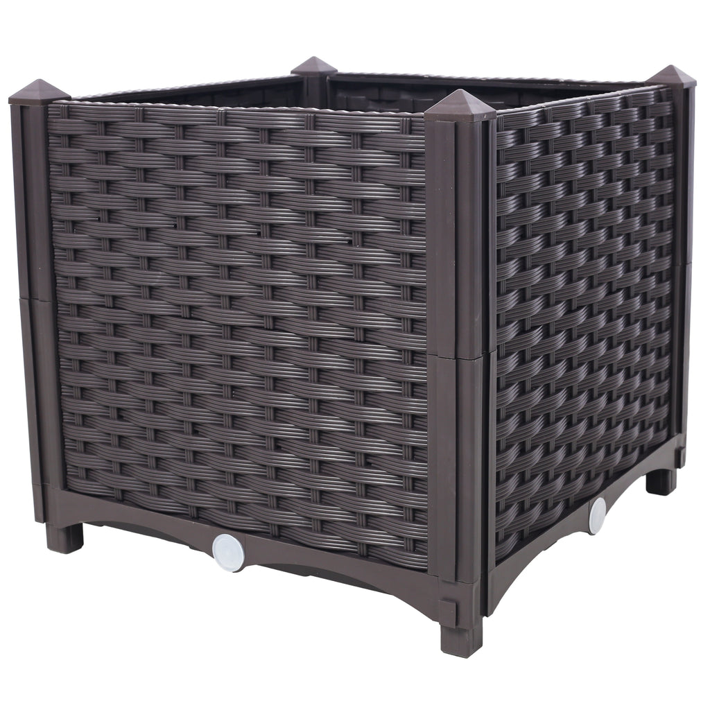 Self-Watering Deep Raised Garden Bed Planter Box - Polypropylene, view 3