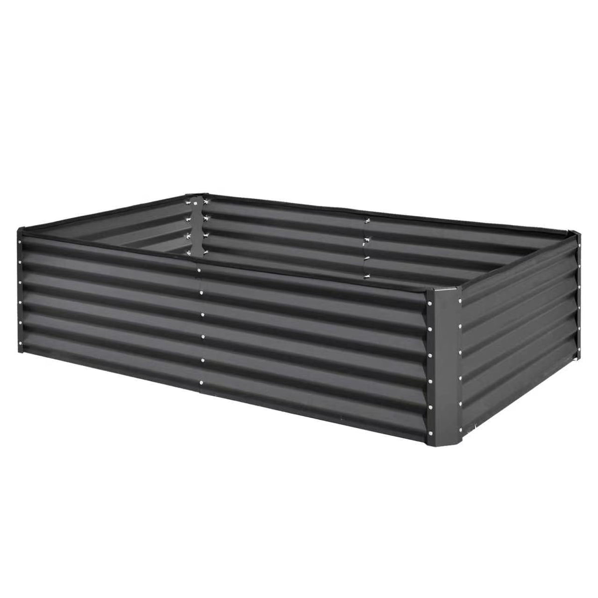 6x3x1.5ft Galvanized Raised Garden Bed – Brown or Dark Gray