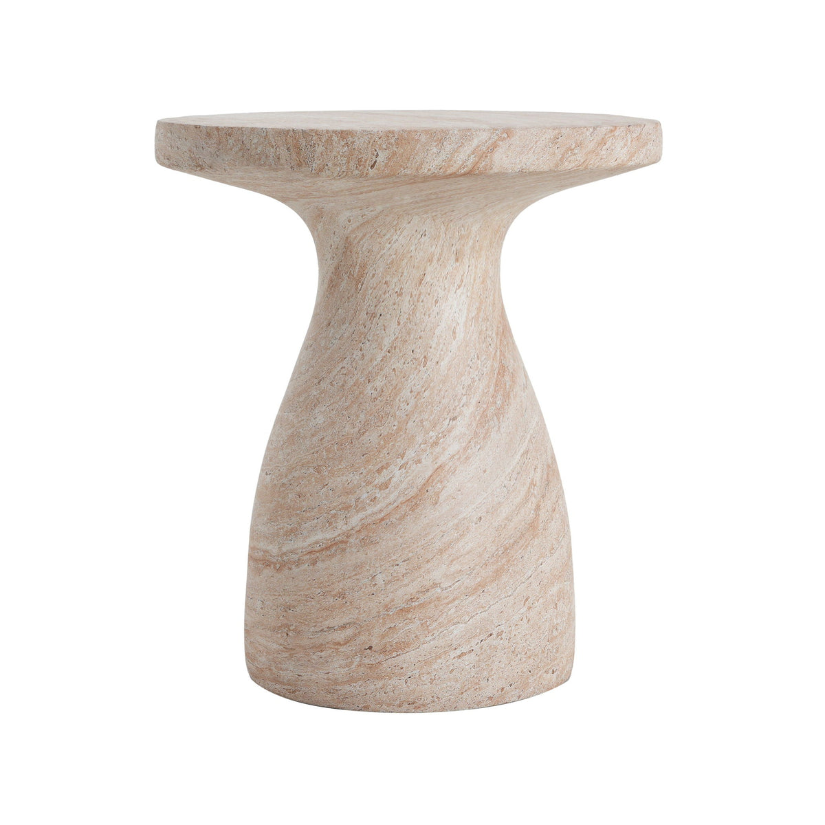 Outdoor / Indoor Travertine Side Table Lightweight, view 7