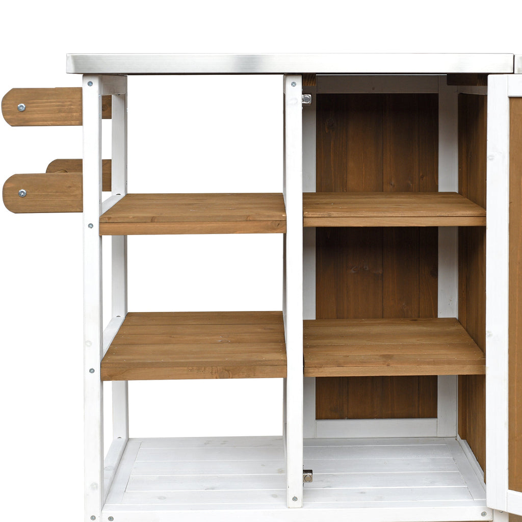 Foldable Outdoor Kitchen Island Patio Prep Station, view 7