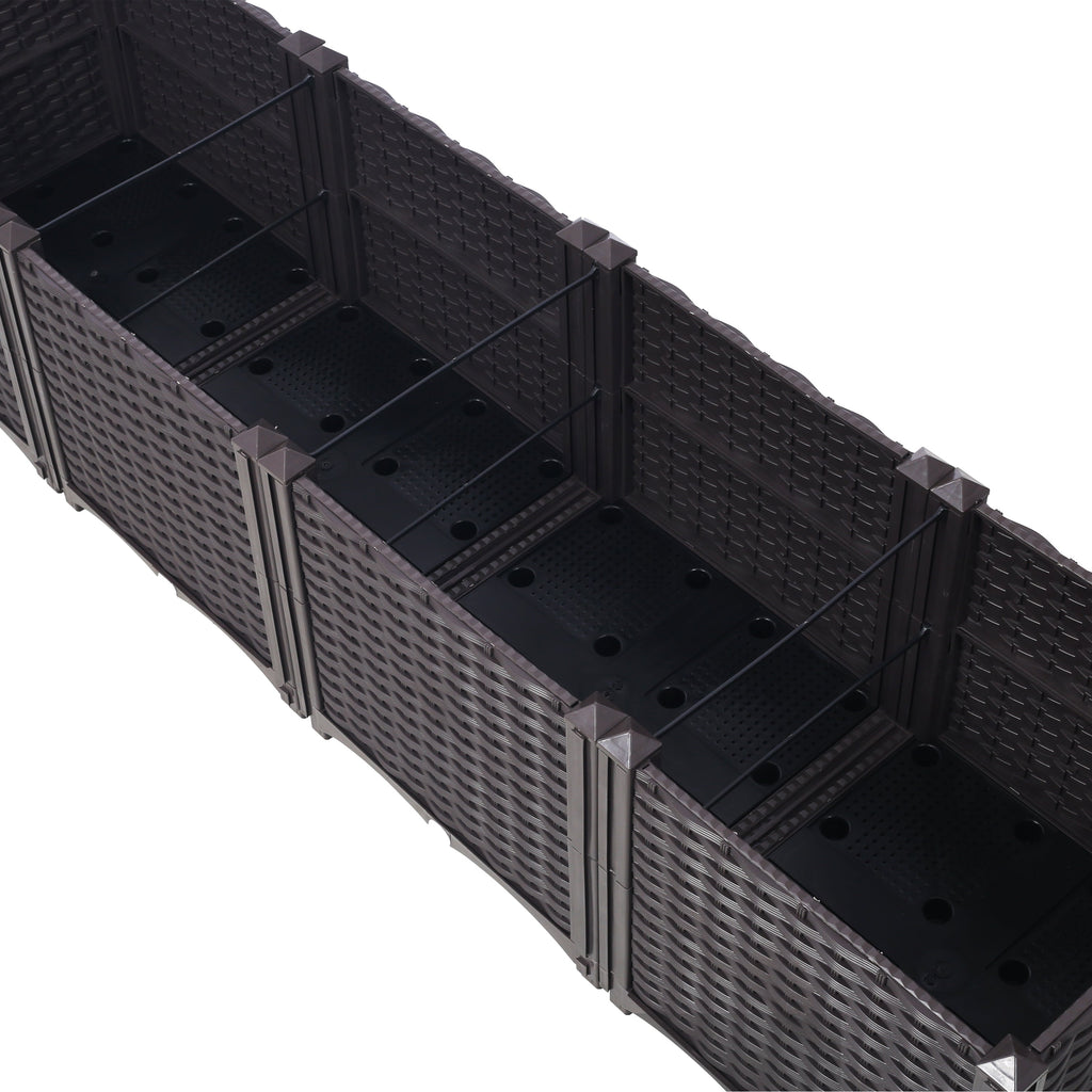 Deep Raised Garden Bed Plastic Planter Box with Self-Watering System - Polypropylene, view 9