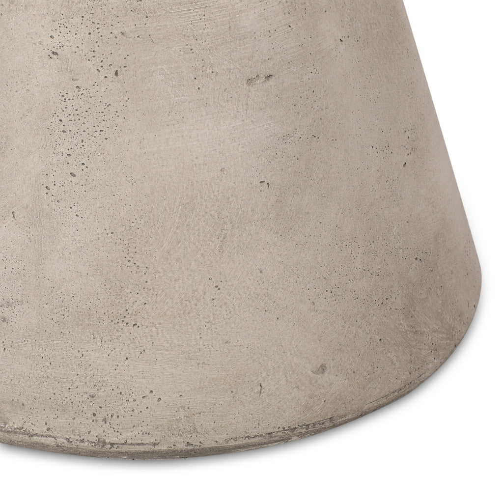Outdoor Lightweight Concrete Side Table, Light Gray, view 7