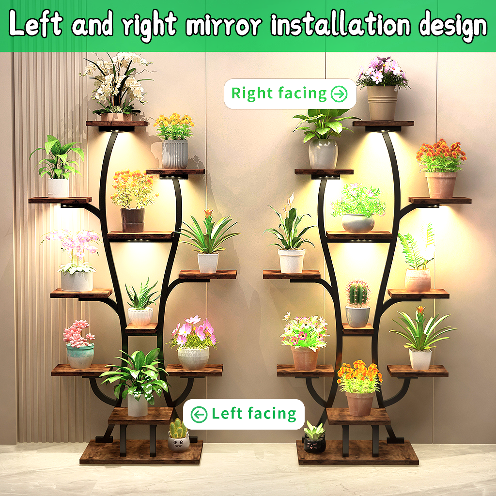 Vase-shaped plant stand with grow lights, view 7