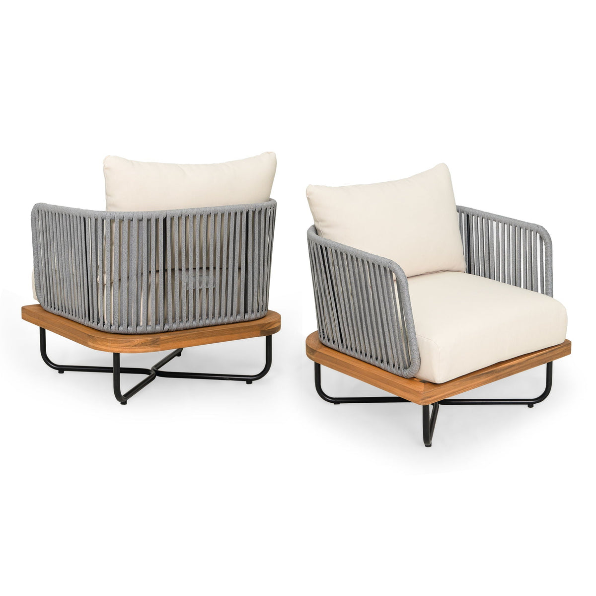 Lucca Outdoor Acacia Wood Chair, view 13